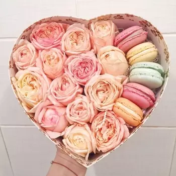 Сердце С Цветами И Макарони №5