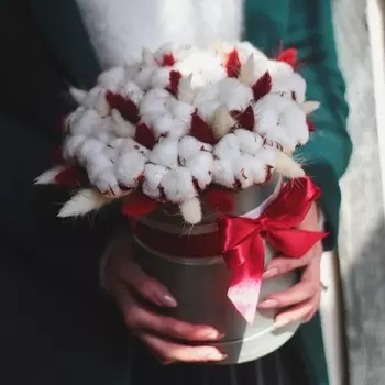 Шляпная Коробка "Хлопок И Лагурус"