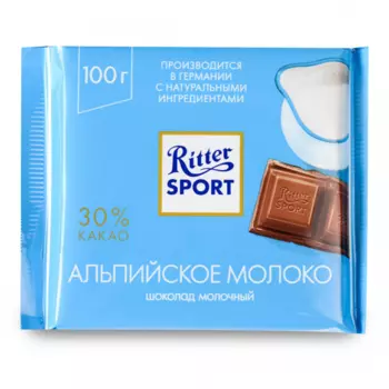 Шоколад "Ritter Sport", Альпийское Молоко 100 гр.