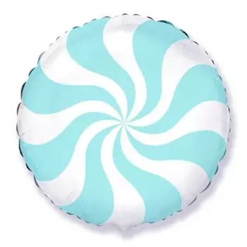 Воздушный Шар Леденец Голубой