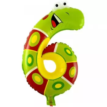 Воздушный Шар "Цифра 6" (Гусеница)