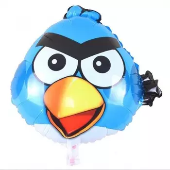 Воздушный Шар "Фигура", Angry Birds (Голубой)