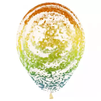 Воздушный Шар "Граффити", Радуга (Прозрачный, Кристалл)