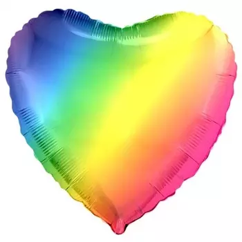 Воздушный Шар Радужный Сердце