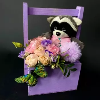 Ящик С Цветами "Енотик"