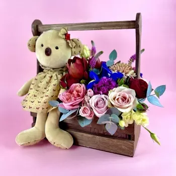 Ящик С Цветами "Карамелька"