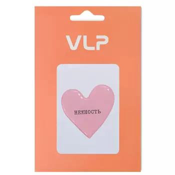 3D Стикер VLP Big Heart Pink Cream, силикон, бежево-розовый цвет