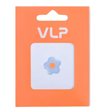 3D Стикер VLP Flower Blue Orange, 1142018, силикон, сине-оранжевый цвет