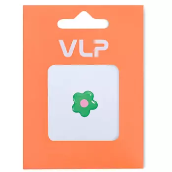 3D Стикер VLP Flower Grass Green Pink, силикон, светло-зелено-розовый цвет