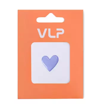 3D Стикер VLP Small Heart Blue, силикон, синий цвет