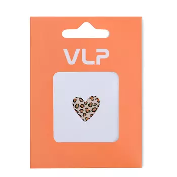 3D Стикер VLP Small Heart Leo Leo, силикон, леопардовый цвет