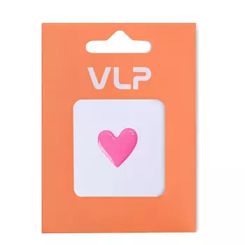 3D Стикер VLP Small Heart Pink, силикон, розовый цвет