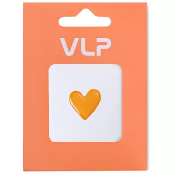 3D Стикер VLP Small Heart Yellow, силикон, желтый цвет