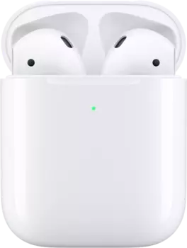 Bluetooth-гарнитура Apple AirPods (2019) с возможностью беспроводной зарядки, белая (MRXJ2)