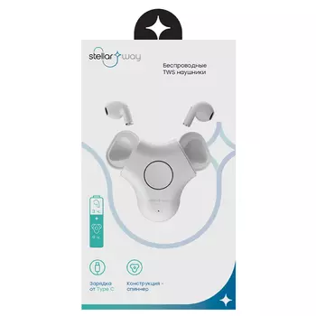 Bluetooth-гарнитура Stellarway STWPRO-TWS-SPIN, белая