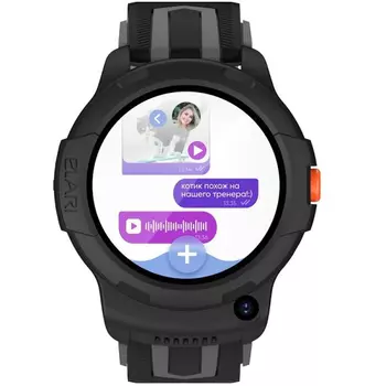 Часы-телефон ELARI детские KidPhone 4G Wink, черные