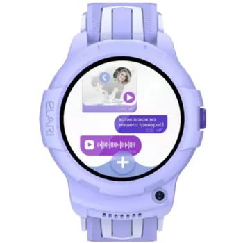 Часы-телефон ELARI детские KidPhone 4G Wink, фиолетовый