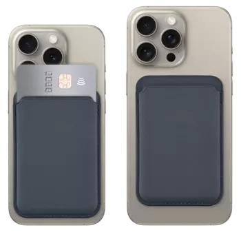 Чехол-бумажник Stellarway MagSafe для iPhone, кожзам, черный (STWPRO-WLT-MGSF)