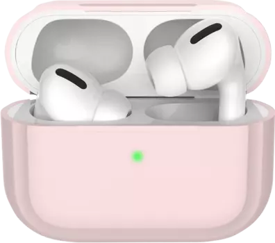 Чехол Deppa для футляра наушников Apple AirPods Pro, силикон, розовый