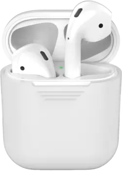 Чехол Deppa для футляра наушников Apple AirPods, силикон, прозрачный