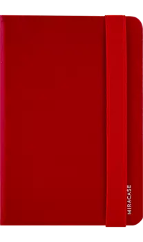 Чехол-книжка Miracase для планшета 8707 универсальный 7-8'', кожзам, красный