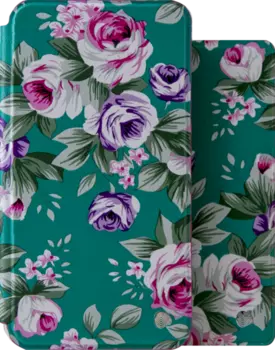 Чехол-книжка + обложка на паспорт FashionTouch для Honor 7A, полиуретан, "розы"