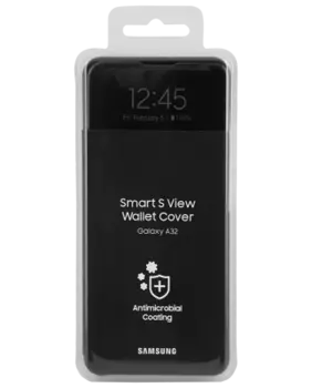 Чехол-книжка Samsung EF-EA325PBEGRU для A32, силикон, черный