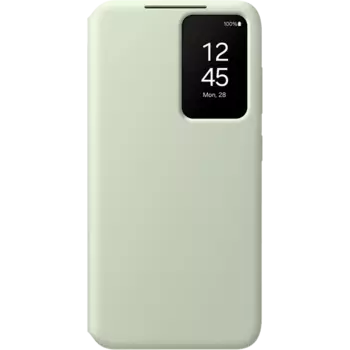 Чехол-книжка Samsung Smart View Wallet Case для Galaxy S24, полиуретан, светло-зелёный (EF-ZS921CGEGRU)