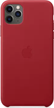 Чехол-крышка Apple для iPhone 11 Pro Max, кожа, красный (MX0F2)