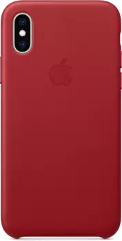 Чехол-крышка Apple для iPhone XS, кожа, красный (MRWK2)