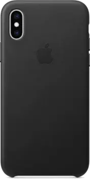 Чехол-крышка Apple для iPhone XS, кожа, черный (MRWM2)