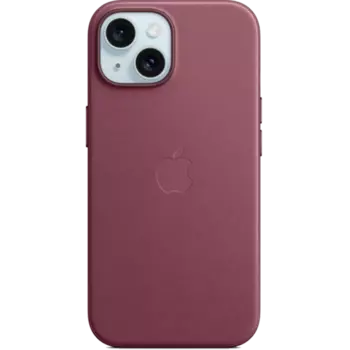 Чехол-крышка Apple FineWoven Case with MagSafe для Apple iPhone 15, бордовый (MT3E3)