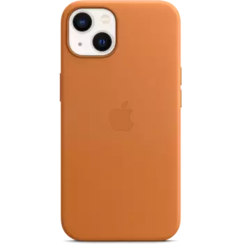 Чехол-крышка Apple MagSafe для iPhone 13, кожа, золотистая охра (MM103)