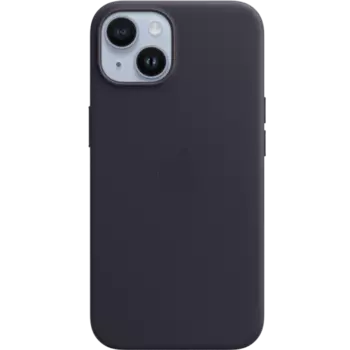 Чехол-крышка Apple MagSafe для iPhone 14, кожа, темно-фиолетовый (MPP63)