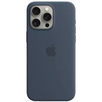 Чехол-крышка Apple Silicone Case with MagSafe для Apple iPhone 15 Pro Max, силикон, синий (MT1P3ZM/A)