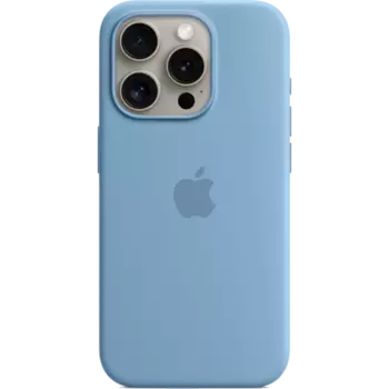 Чехол-крышка Apple Silicone Case with MagSafe для Apple iPhone 15 Pro, силикон, голубой (MT1L3ZM/A)