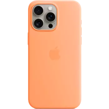 Чехол-крышка Apple Silicone Case with MagSafe для Apple iPhone 15 Pro Max, силикон, оранжевый сорбет (MT1W3ZM/A)