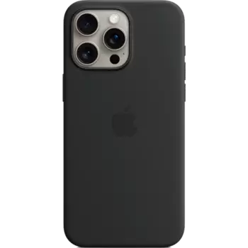 Чехол-крышка Apple Silicone Case with MagSafe для Apple iPhone 15 Pro, силикон, черный (MT1A3ZM/A)