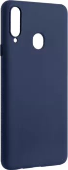 Чехол-крышка New Level для Samsung Galaxy A20s, силикон, синий