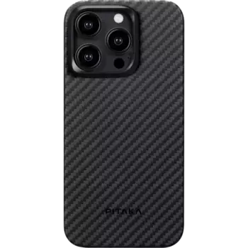 Чехол-крышка Pitaka для Apple iPhone 15 Pro Max (KI1501PMP), кевлар, черно-серый