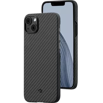 Чехол-крышка Pitaka для iPhone 14, кевлар, черно-серый