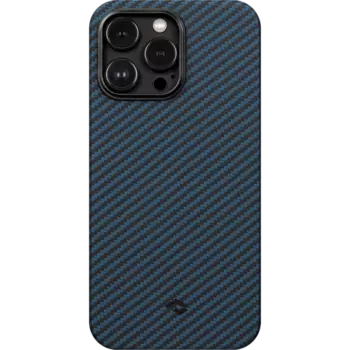 Чехол-крышка Pitaka для iPhone 14 Pro, кевлар, черно-синий