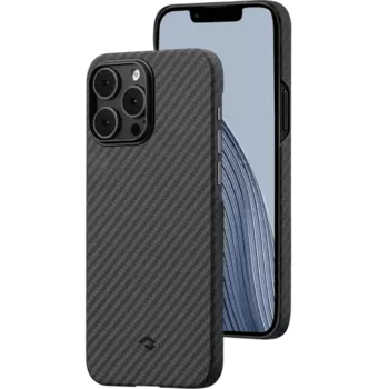 Чехол-крышка Pitaka для iPhone 14 Pro, кевлар, черно-серый