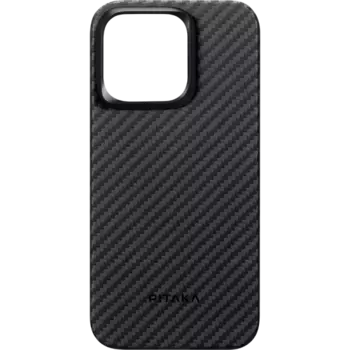 Чехол-крышка Pitaka для iPhone 15 (KI1501), кевлар, черно-серый