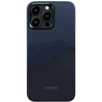Чехол-крышка Pitaka для iPhone 15 Pro (KI1501POTH), кевлар, синий