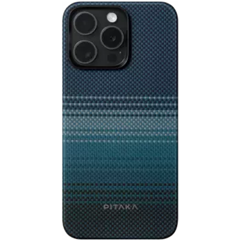Чехол-крышка Pitaka для iPhone 15 Pro (KI1501MO), кевлар, синий
