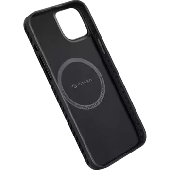 Чехол-крышка Pitaka для iPhone 15 Pro (KI1501PP), кевлар, черно-серый