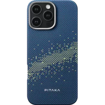 Чехол-крышка Pitaka для iPhone 16 Pro (KI1601PMYG), кевлар, синий