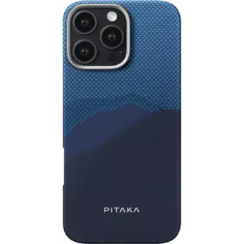 Чехол-крышка Pitaka для iPhone 16 Pro Max (KI1602POTH), кевлар, синий
