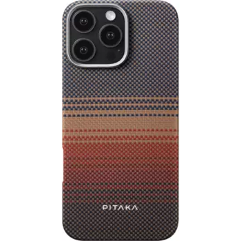 Чехол-крышка Pitaka для iPhone 16 Pro Max (KI1601SUM), кевлар, коричневый